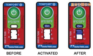 昌吉溫度指示標(biāo)簽 累計(jì)上升時間/溫度的標(biāo)簽